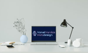 Vonalvarázs Webdesign laptop képernyőn