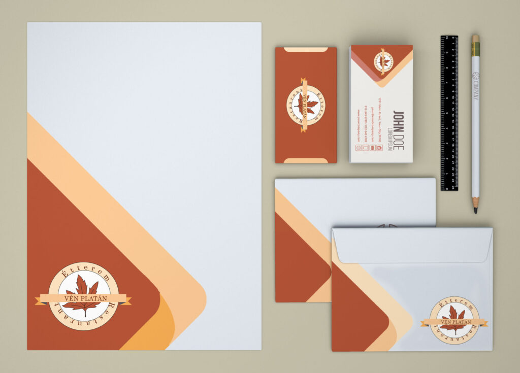branding_mockup_platan Étterem arculat