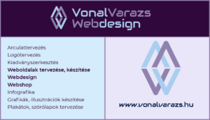 Vonalvarázs névjegykártya hátoldala