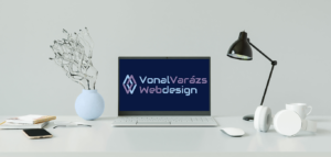 Vonalvarázs Webdesign laptop képernyőn
