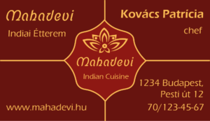 Mahadevi névjegykártya