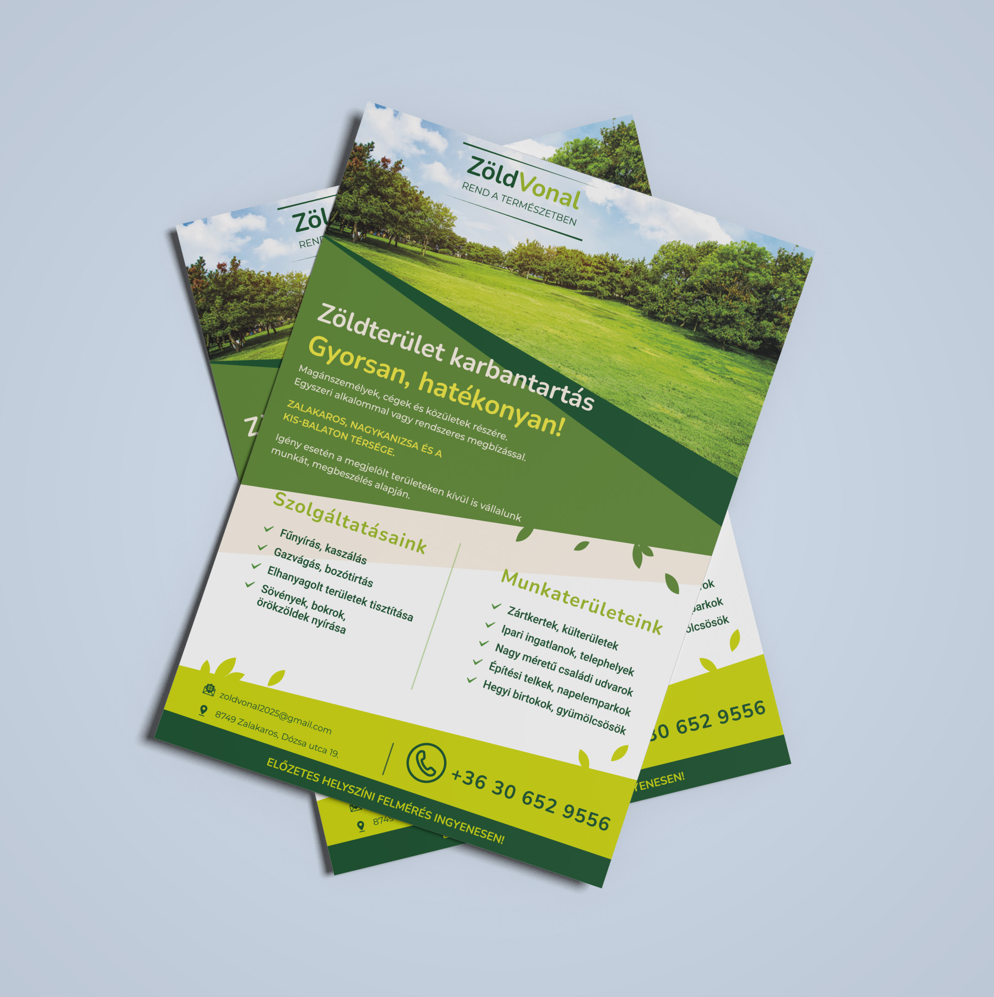 zoldvonal szorolap Gyerektábor szórólap